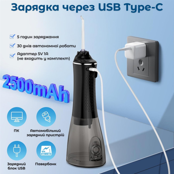 Фото - Іригатор H2OFloss HF-P11 Black