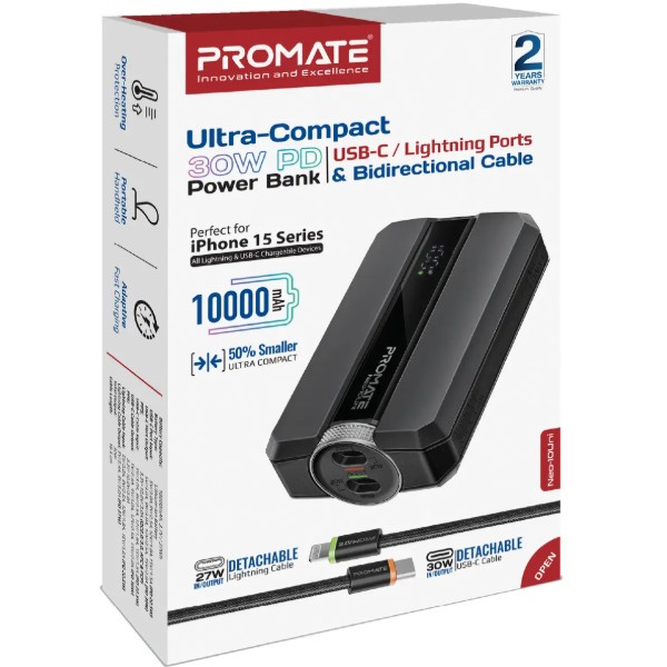 Фото - Батарея мобільна Promate 10000mAh (neo-10uni.black)
