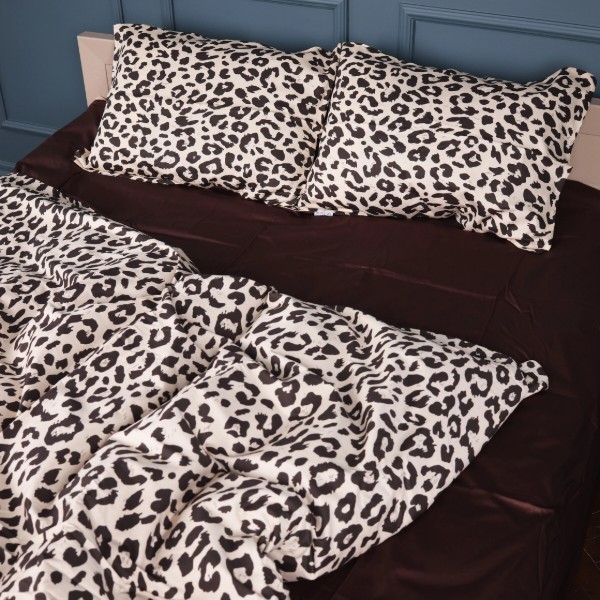 Фото - Комплект постільної білизни MirSon Сатин 22-1409 Leopard Chic 175х210 (2200011122120)