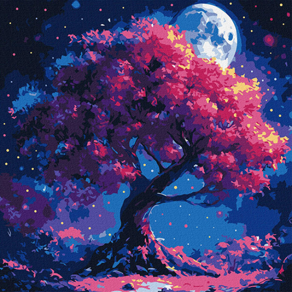 Фото - Картина по номерам Ideyka Силуэт дерева 40х40 см (KHO6384)