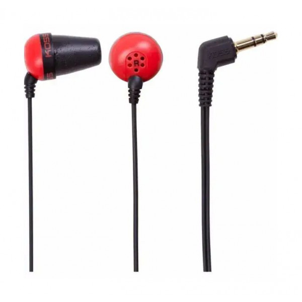 Фото - Навушники вкладиші дротові Koss The Plug Noise Isolating Red (196768.101)
