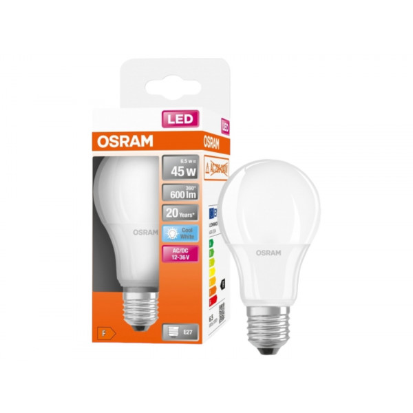 Фото - Лампочка світлодіодна Osram LED E27 6,5Вт 4000K 600Лм CLA65 (4058075757608)