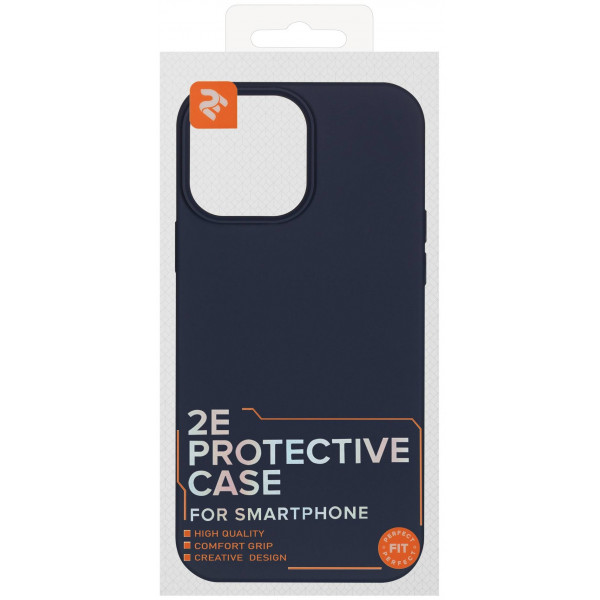 Фото - Чохол для смартфону 2E for Apple iPhone 14 Pro Max Liquid Silicone Midnight Blue (2E-IPH-14PRM-OCLS-MB)
