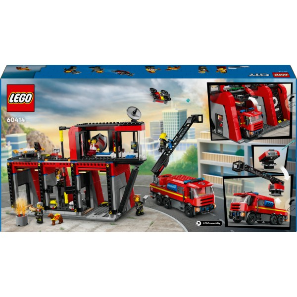 Фото - Конструктор LEGO City Пожарное депо с пожарной машиной (60414)