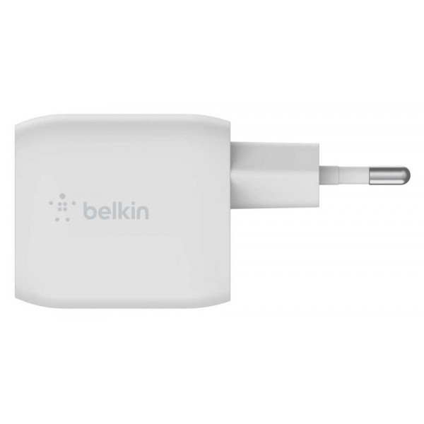 Фото - Сетевое зарядное устройство Belkin Home Charger 45W GAN PD PPS Dual USB-С (WCH011VFWH)
