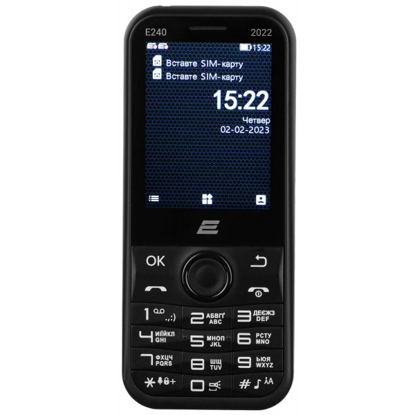 Фото - Уцінка - Мобільний телефон 2E E240 2022 Dual Sim Black