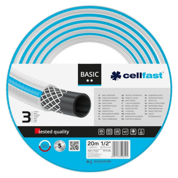 Фото - Шланг поливочный Cellfast Basic 1/2" (10-400) Фото - Шланг поливочный Cellfast Basic 1/2" (10-400)