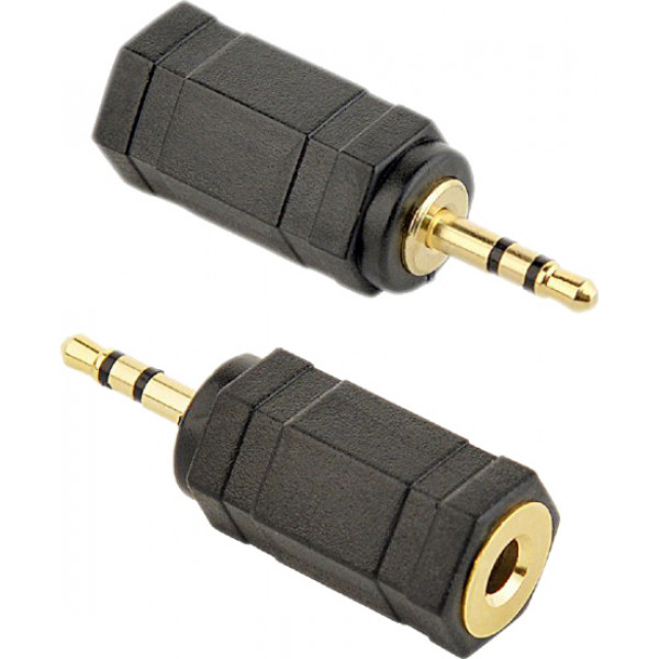 Фото - Перехідник аудіо Cablexpert 2.5 mm M-3.5 mm F Black (A-3.5F-2.5M)