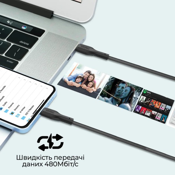 Фото - Кабель Promate Type-C-Lightning (cablekit-ci)
