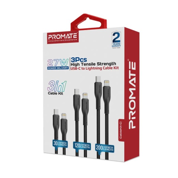 Фото - Кабель Promate Type-C-Lightning (cablekit-ci)