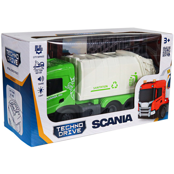 Фото - Наземна спецтехніка TechnoDrive Big Truck – Сміттєвоз SCANIA (світло, звук) (6410KS)