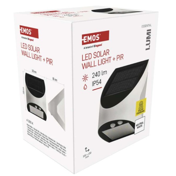 Фото - Світлодіодний світильник EMOS ZG172S 240 лм IP54 4000K PIR