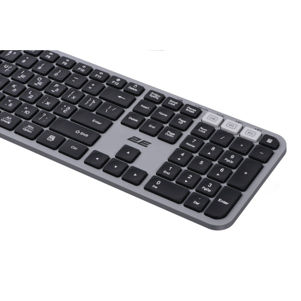 Фото - Клавиатура беспроводная 2E KS240 WL BT Gray (2E-KS240WG)