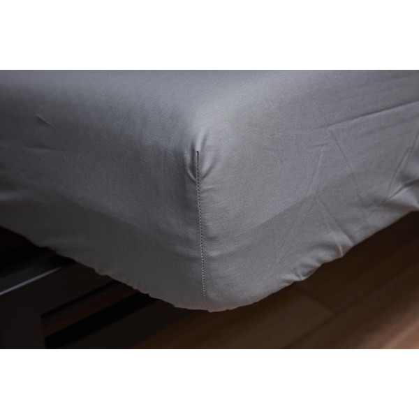 Фото - Простирадло полуторне Moon&Star на гумці Gray Бязь Gold Люкс 140х200х20 см (MS-850000250)