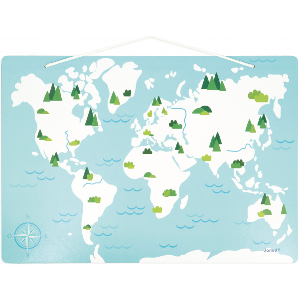 Фото - Пазли (3-4 роки) Janod Карта світу з тваринами (J05468)