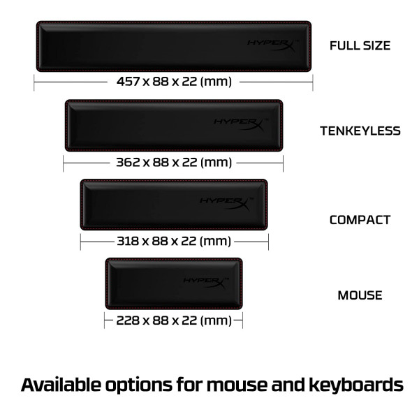 Фото - Підставка під зап'ястя HyperX Wrist Rest Compact Black (4Z7X0AA)