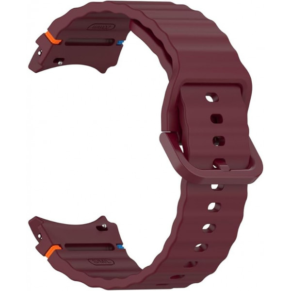 Фото - Ремінець для смарт-годинника BeCover Ribbed Tape for Samsung Galaxy Watch (20mm) 3 41mm/4 40mm-44mm/5 40-44mm/6 40-44mm/7 40-44mm Red Wine (712049)