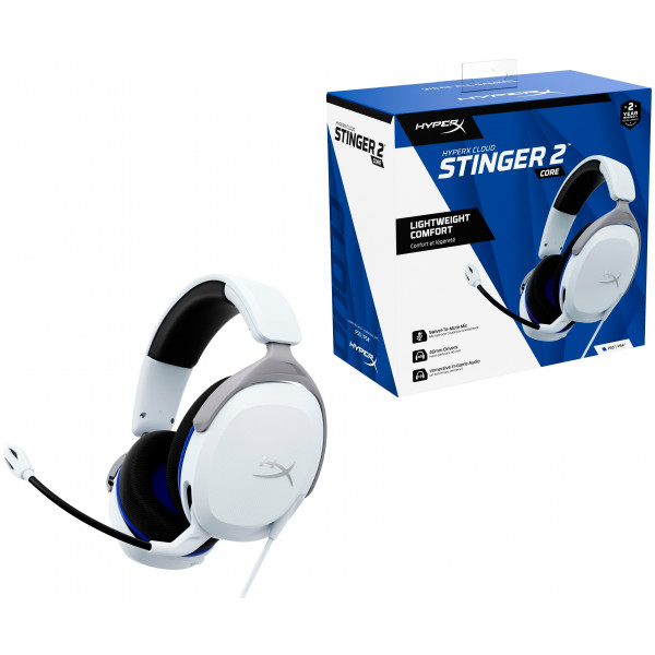 Фото - Гарнітура дротова ігрова HyperX Cloud Stinger 2 for PS5/PS4 White (6H9B5AA)