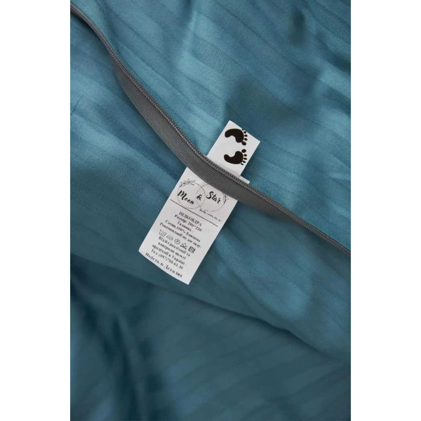 Фото - Підковдра полуторна євро Moon&Star Satin Stripe Stripe Green 160x220 см (MS-870000431)