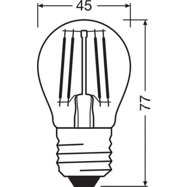 Фото - Лампочка светодиодная Osram LED P60 5.5W 2700K E27 (4058075434882)