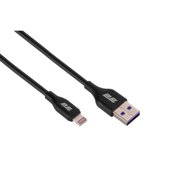 Фото - Кабель 2E USB-A - Lightning Glow 1 m Black (2E-CCAL-BL)