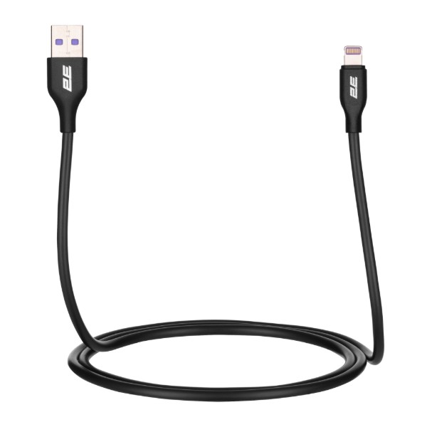 Фото - Кабель 2E USB-A - Lightning Glow 1 m Black (2E-CCAL-BL)