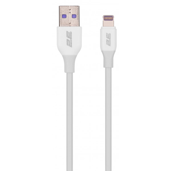 Фото - Кабель синхронізації даних 2E USB-A - Lightning Glow 1 m White (2E-CCAL-WH)