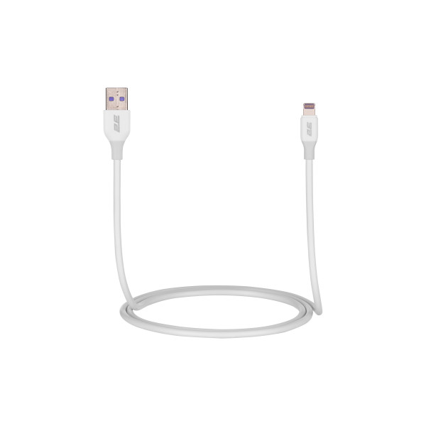 Фото - Кабель синхронізації даних 2E USB-A - Lightning Glow 1 m White (2E-CCAL-WH)