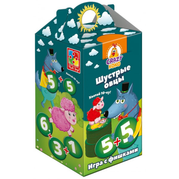 Фото - Настільна гра (5-7 років) Vladi Toys Спритні вівці. Хапай 10-ку! Рус. (VT8033-01)