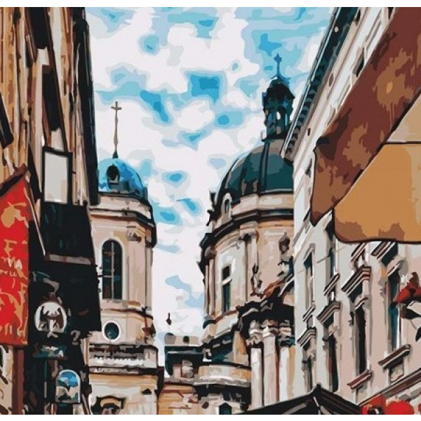 Фото - Картина за номерами Ideyka Чарівний Львів 40х50см (КНО3510)