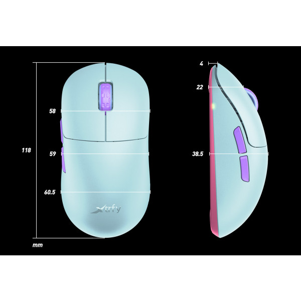 Фото - Мышь беспроводная игровая Xtrfy M8 WIRELESS Frosty Mint (M8W-RGB-MINT)