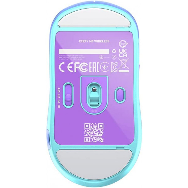 Фото - Миша бездротова ігрова Xtrfy M8 WIRELESS Frosty Purple (M8W-RGB-PURPLE)