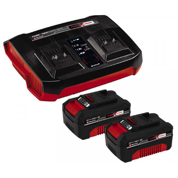 Фото - З/У к аккумуляторной батарее для электроинструментов Einhell 18V 2x4.0Ah Twincharger Kit + набор аккумуляторов (4512112) Фото - З/У к аккумуляторной батарее для электроинструментов Einhell 18V 2x4.0Ah Twincharger Kit + набор аккумуляторов (4512112)