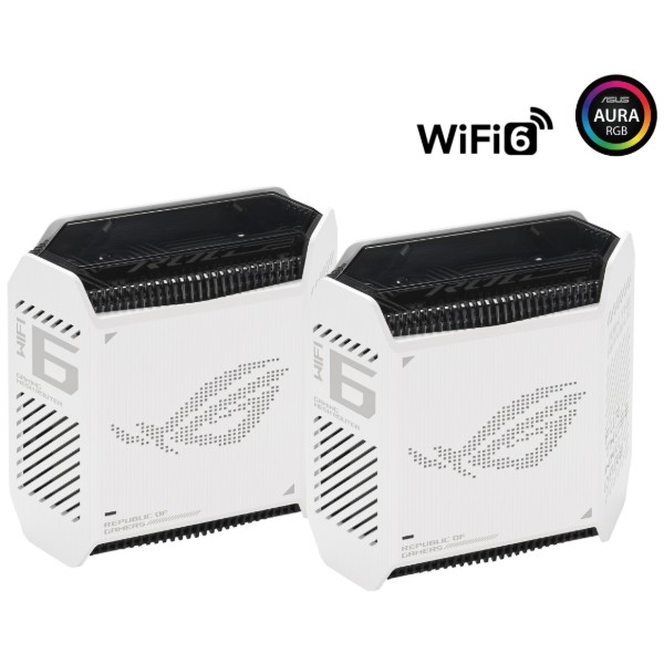 Фото - MESH система WiFi6 Asus ROG Rapture GT6 White (2-Pack)