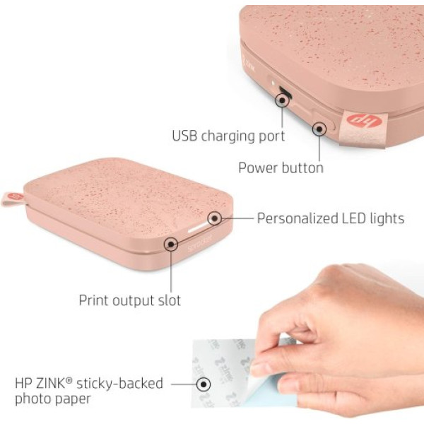 Фото - Фотопринтер HP Sprocket Pink (HPISPP)