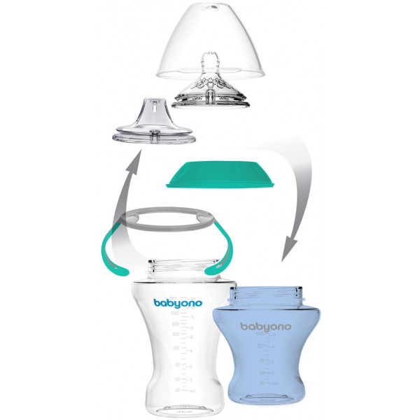 Фото - Поильник-непроливайка детский BabyOno Natural nursing 180 мл (3+) Мятный (1456/01)