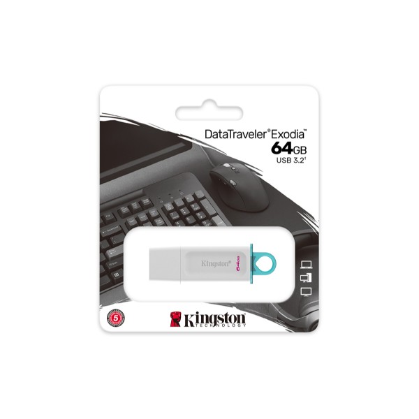Фото - Флеш USB Kingston DataTraveler Exodia 64GB USB 3.2 White (KC-U2G64-5R)