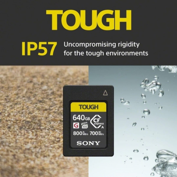 Фото - Карта пам'яті Sony CFexpress Type A  640GB R800/W700 Tough (CEAG640T.SYM)