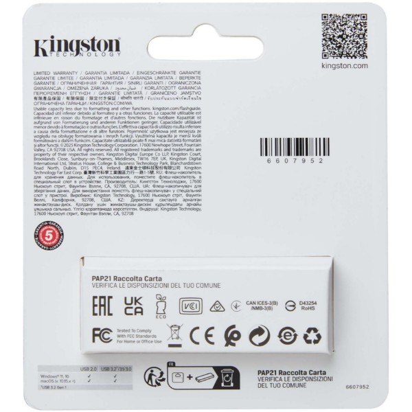 Фото - Флеш USB Kingston DataTraveler Exodia S 64 ГБ Black + Black (DTXS/64GB)