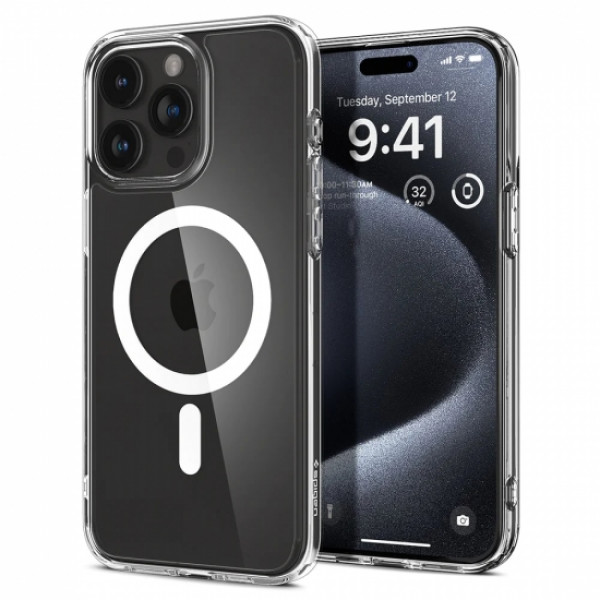 Фото - Чохол для смартфону Spigen for Apple iPhone 15 Pro Ultra Hybrid MagFit, White (ACS06715)