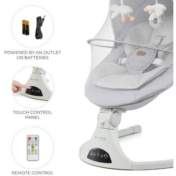 Фото - Крісло-гойдалка Kinderkraft Tulsy Gray (KBTULS00GRY0000)