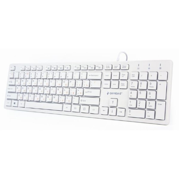 Фото - Клавиатура проводная Gembird KB-MCH-03-W-UA White USB