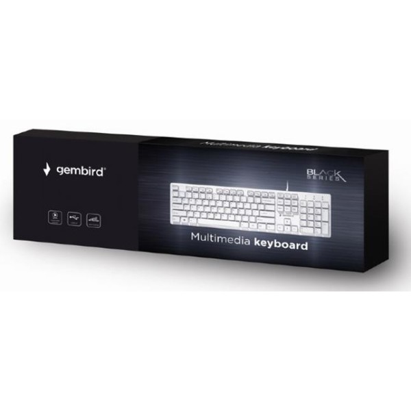 Фото - Клавиатура проводная Gembird KB-MCH-03-W-UA White USB