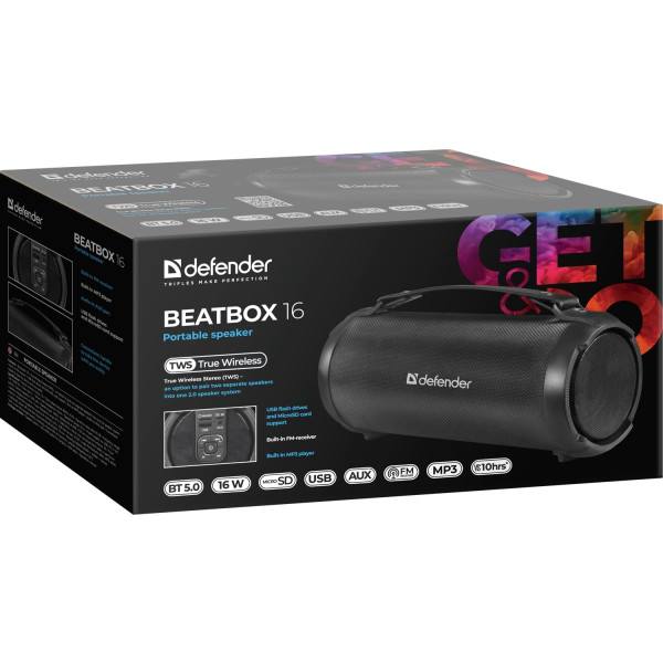 Фото - Портативна акустика Defender Beatbox 16 (65216)
