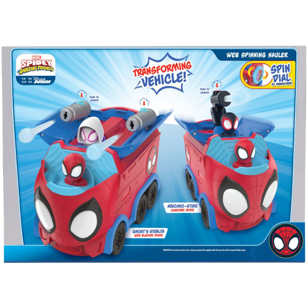 Фото - Базовий ігровий транспорт для малюка Spidey Deluxe Feature Vehicle Павутинний тягач (SNF0081)