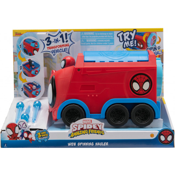 Фото - Базовий ігровий транспорт для малюка Spidey Deluxe Feature Vehicle Павутинний тягач (SNF0081)