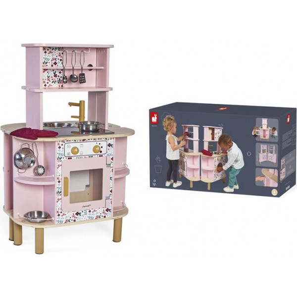 Фото - Сюжетно-рольова гра. Кухня Janod Кухня рожева двостороння (J06616) Фото - Сюжетно-рольова гра. Кухня Janod Кухня рожева двостороння (J06616)