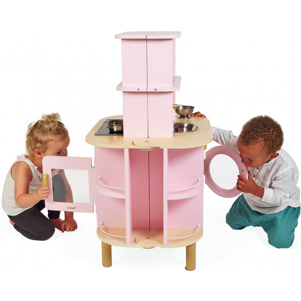 Фото - Сюжетно-рольова гра. Кухня Janod Кухня рожева двостороння (J06616)
