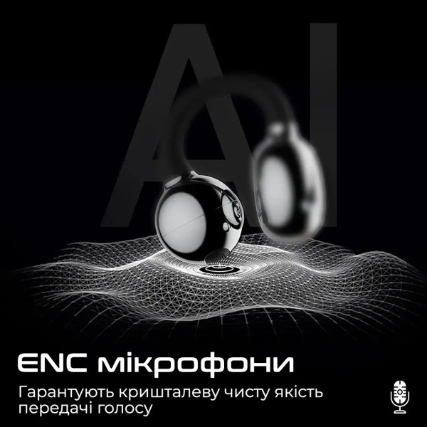 Фото - Навушники вкладиші бездротові TWS HiFuture flexclip.black
