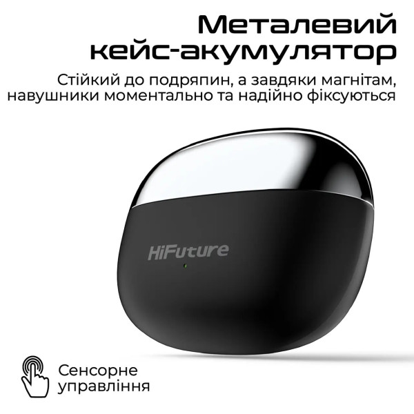 Фото - Навушники вкладиші бездротові TWS HiFuture flexclip.black